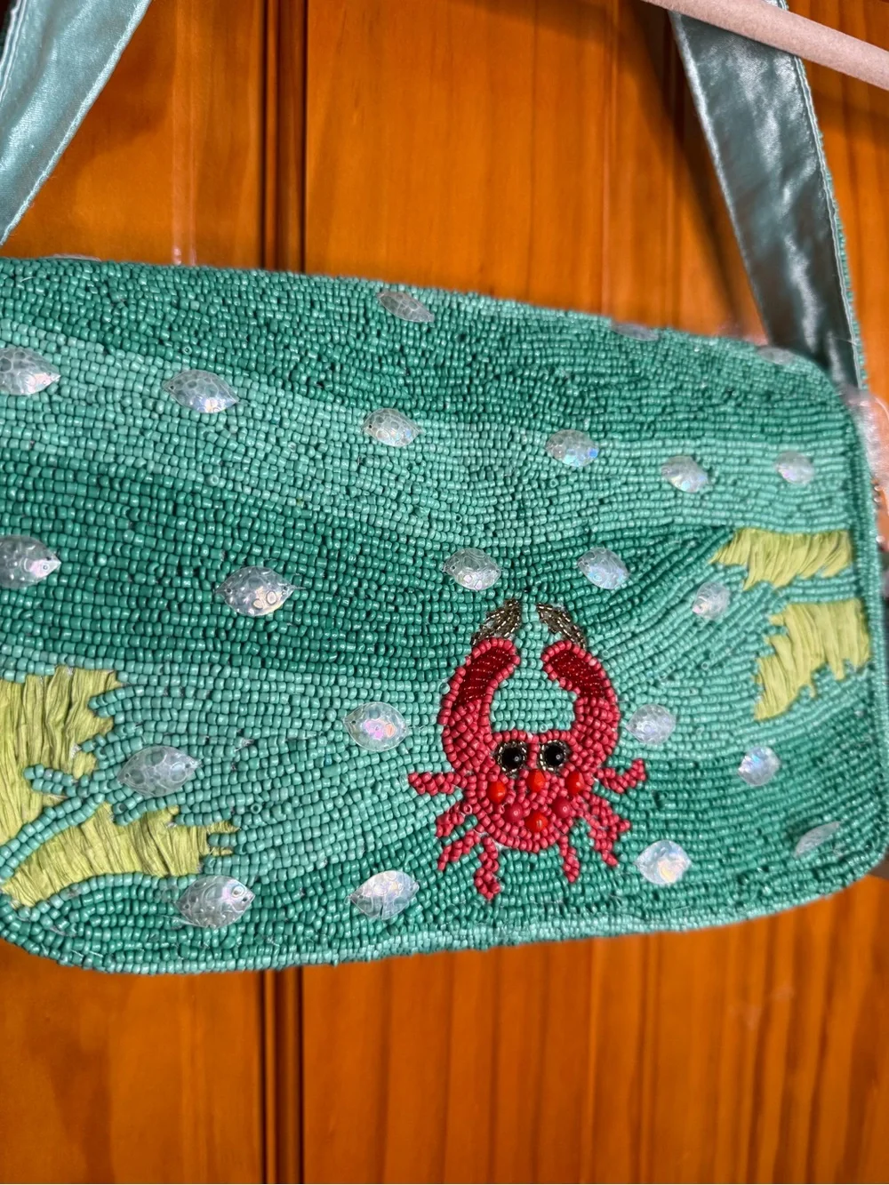 RARE Seahorse Beaded Bag Handmade in India